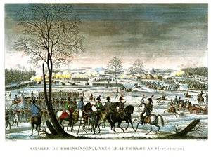 La Batalla de Hohenlinden, 12 Frimaire, Año 9 (3 de diciembre de 1800) grabado por Edme Bovinet (1767-1832)