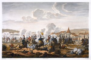 La muerte del príncipe Ludwig de Prusia en la batalla de Saalfeld, 10 de octubre de 1806 de Louis Francois Couche