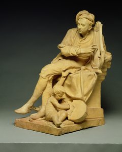 George Frederick Handel (1685-1759) modelo para una estatua de mármol ahora en el Victoria y Albert Museum, 1738