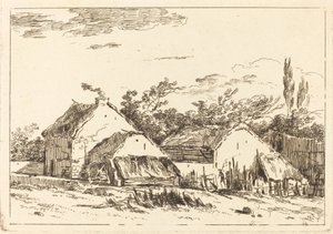 Dos graneros de Louis Gabriel Moreau the Elder