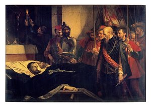 Último homenaje a los condes Egmont y Hoorn (óleo sobre lienzo) de Louis Gallait