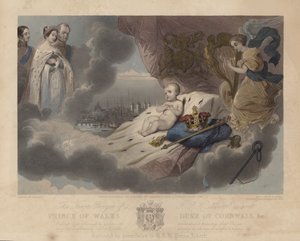 La primera oración del Príncipe de Gales, Príncipe Alberto Eduardo, el futuro Rey Eduardo VII, 1842 de Louis Gallait