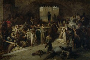 La plaga de Tournai en 1095, 1883 de Louis Gallait