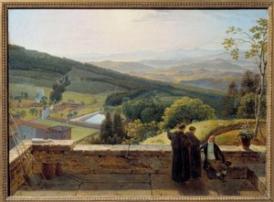 El valle del Arno, vista desde Vallombrosa de Louis Gauffier