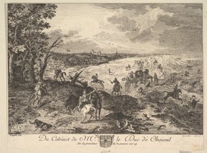 Robo en un Camino después de una pintura en la colección del Duque de Choiseul, 1771 de Louis Germain