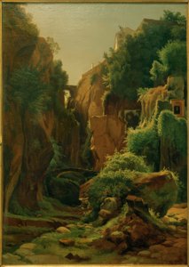 Desfiladero rocoso en Sorrento de Louis Gurlitt