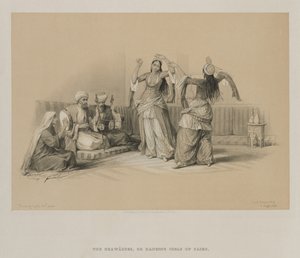 Egipto y Nubia, Volumen III: Bailarinas en El Cairo, 1849 de Louis Haghe