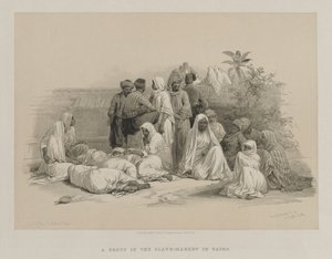 Egipto y Nubia, Volumen III: En el mercado de esclavos de El Cairo de Louis Haghe