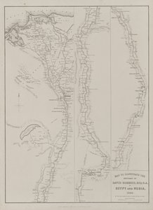 Egipto y Nubia, Volumen III: Mapa para ilustrar los bocetos de David Roberts, Esq: R.A. en Egipto y Nubia 1849 de Louis Haghe