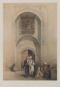 Egipto y Nubia, Volumen III: Mansión moderna, que muestra la arquitectura arabesca de El Cairo de Louis Haghe