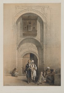Egipto y Nubia, Volumen III: Mansión Moderna, mostrando la Arquitectura Arabesca de El Cairo, 1849 de Louis Haghe