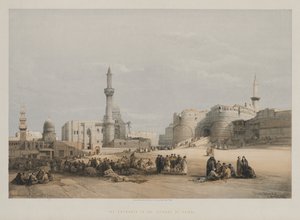 Egipto y Nubia, Volumen III: La entrada a la Ciudadela de El Cairo, 1849 de Louis Haghe