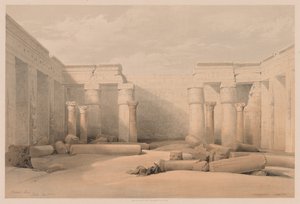 Egipto y Nubia: Volumen II - No. 18, Medinet Abou, Tebas de Louis Haghe