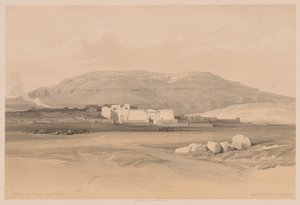 Egipto y Nubia: Volumen II - No. 20, Medinet Abou, Tebas de Louis Haghe