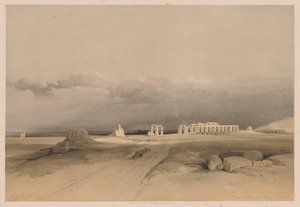 Egipto y Nubia: Volumen II - No. 8, Ruinas del Memnonium, Tebas de Louis Haghe