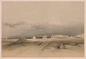 Egipto y Nubia: Volumen II - No. 8, Ruinas del Memnonium, Tebas, 1838 de Louis Haghe
