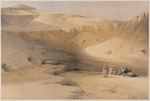 Egipto y Nubia, Tomo II: Entrada a las tumbas de los reyes de Tebas, Bab-El-Malouk de Louis Haghe