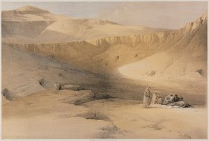 Egipto y Nubia, Volumen II: Entrada a las Tumbas de los Reyes de Tebas, Bab-El-Malouk de Louis Haghe