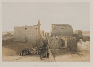 Egipto y Nubia, Volumen II: Gran Entrada al Templo de Luxor de Louis Haghe