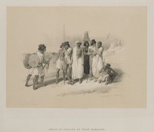 Egipto y Nubia, Volumen II: Grupo de Nubios-Wady Kardasey, 1847 de Louis Haghe