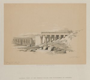Egipto y Nubia, Volumen II: Vista lateral del templo llamado El Typhonoeum en Dendera