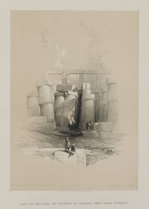 Egipto y Nubia, Volumen II: Parte de la Sala de las Columnas de Karnak, Tebas de Louis Haghe