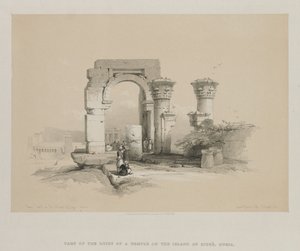 Egipto y Nubia, Volumen II: Ruinas - Templo en la isla de Biggeh, Nubia de Louis Haghe