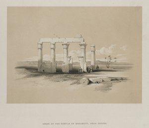 Egipto y Nubia, Volumen II: Ruinas del Templo de Madamoud, en Tebas de Louis Haghe