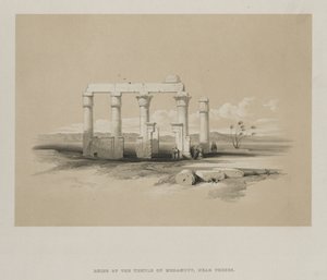 Egipto y Nubia, Volumen II: Ruinas del Templo de Madamoud, en Tebas, 1847 de Louis Haghe