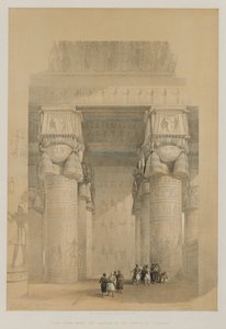Egipto y Nubia, Volumen II: Vista desde el pórtico del Templo de Dendera, 1849 de Louis Haghe