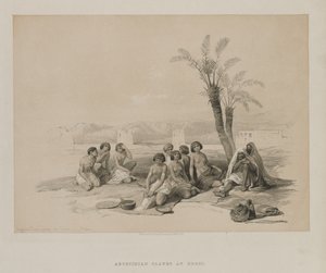 Egipto y Nubia, Volumen I: Esclavos abisinios descansando en Korti-Nubia, 1847