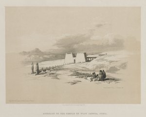 Egipto y Nubia, Volumen I: Aproximación al Templo de Wady Saboua, Nubia de Louis Haghe