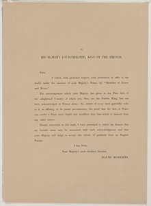 Egipto y Nubia, Volumen I: Página de Dedicación, 1846
