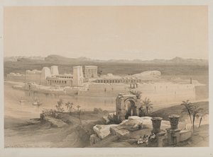 Egipto y Nubia, Volumen I: Vista general de la Isla de Filae, Nubia, 1846 de Louis Haghe