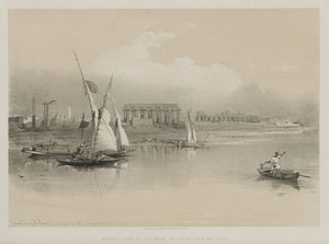 Egipto y Nubia, Volumen I: Vista General de las Ruinas de Luxor, Desde el Nilo, 1846