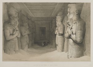 Egipto y Nubia, Volumen I: Interior del Templo de Abu Simbel, 1846 de Louis Haghe