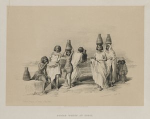 Egipto y Nubia, Volumen I: Mujeres Nubias en Kortie, en el Nilo, 1847