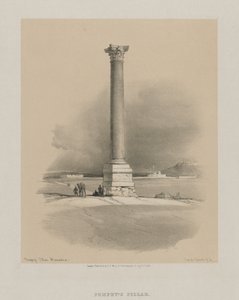 Egipto y Nubia, Volumen I: Columna de Pompeyo, Alejandría, 1846 de Louis Haghe