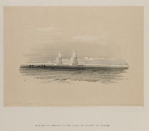 Egipto y Nubia, Volumen I: Estatuas de Memnón, Tebas, 1846