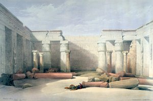 Medinet Abou, Tebas, 5 de diciembre de 1832, Egipto, siglo XIX de Louis Haghe