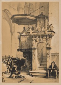Bocetos en Bélgica y Alemania, Primera Serie, Púlpito en la Catedral de Tréveris de Louis Haghe