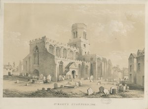 Stafford - Iglesia de Santa María: litografía, 1841