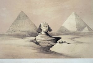 La gran Esfinge, de Gizeh. Siglo XIX (litografía) de Louis Haghe
