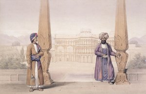 Un noble Dooranee y su asistente en el palacio de Candahar, de 