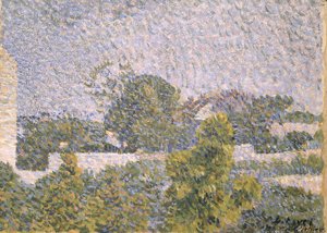 Paisaje (encáustica sobre cartón estratificado)