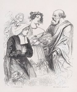 Las dos hermanas de la caridad de Las Obras Completas de Béranger, 1836 de Louis Henri Brevière, Cesar Auguste Hebert