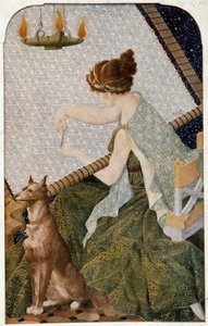 Penélope con su tapiz - panel bordado por H. de Rudder