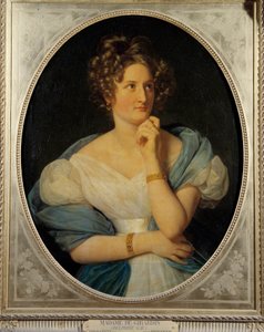 Retrato de la escritora francesa Delphine Gay, Madame Emile de Girardin de Louis Hersent