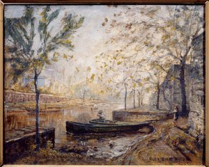 Riverside. Pintura de Louis Carrand (1821-1899) de Louis Hilaire Carrand