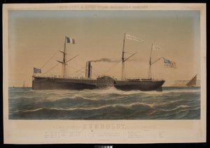 New York  Havre Steam Navigation Company U.S. Mail Steamship Humboldt, D Lines, Comandante de Louis Honore Gamain
